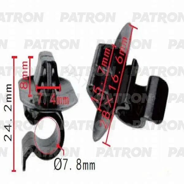 Клипсы, фиксаторы, зажимы PATRON P37-0539