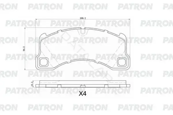 Тормозные колодки PATRON PBP1560