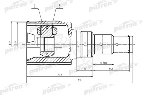 Шрус PATRON PCV1572