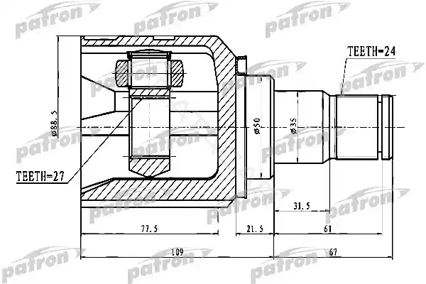 Шрус PATRON PCV1742