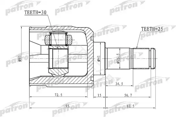 Шрус PATRON PCV1746