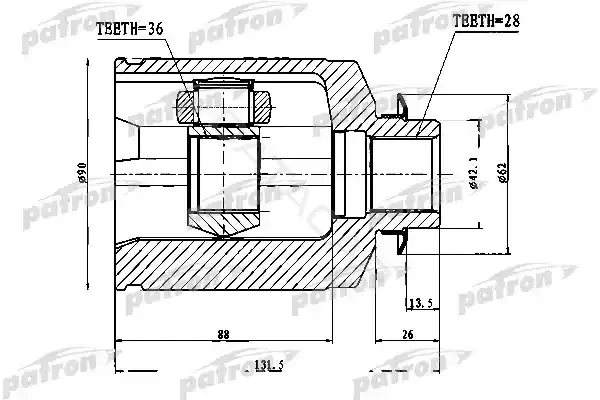 Шрус PATRON PCV1753