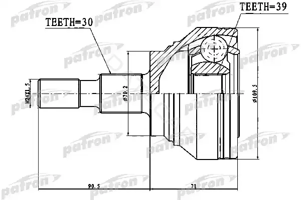 Шрус PATRON PCV1756