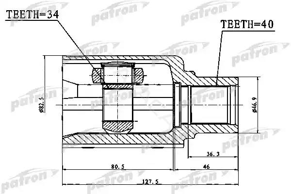 Шрус PATRON PCV1757