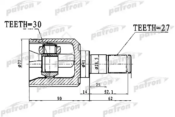 Шрус PATRON PCV1760