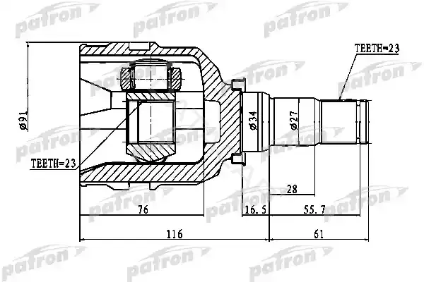 Шрус PATRON PCV1768