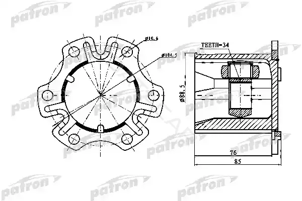 Шрус PATRON PCV1770