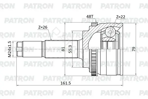 Шрус PATRON PCV2128