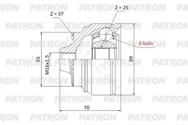 Шрус PATRON PCV2150