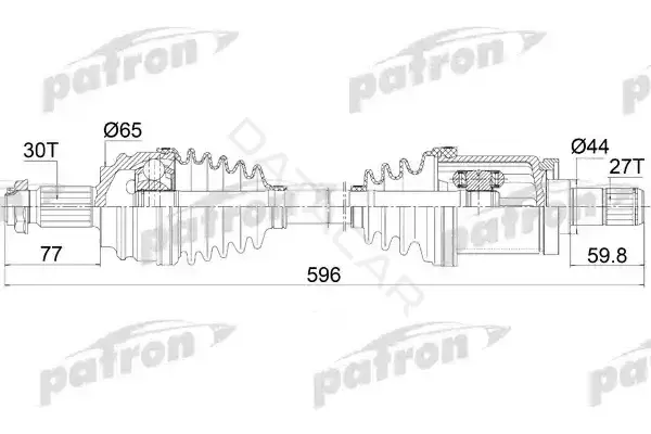 Приводной вал / Полуось PATRON PDS0421