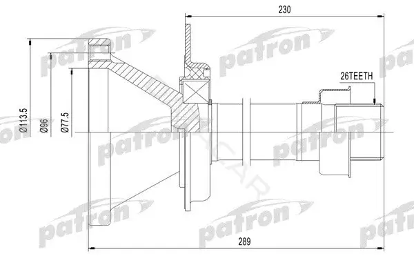 Шрус PATRON PDS0446