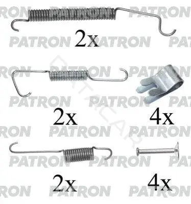 Ремкомплект тормозных колодок PATRON PSRK0097