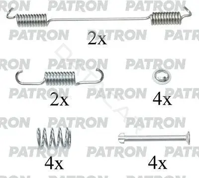 Ремкомплект тормозных колодок PATRON PSRK0099
