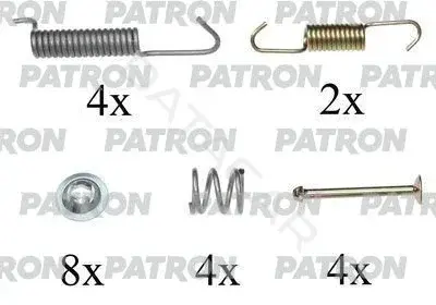 Ремкомплект тормозных колодок PATRON PSRK0105