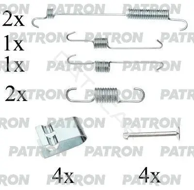 Ремкомплект тормозных колодок PATRON PSRK0138