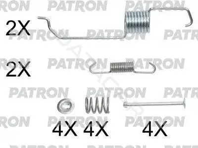 Ремкомплект тормозных колодок PATRON PSRK0152