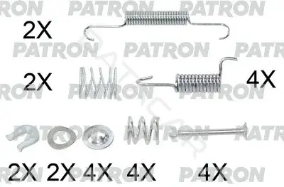 Ремкомплект тормозных колодок PATRON PSRK0176