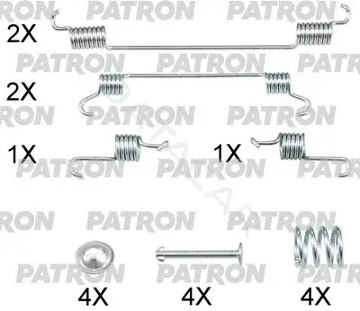 Ремкомплект тормозных колодок PATRON PSRK0249