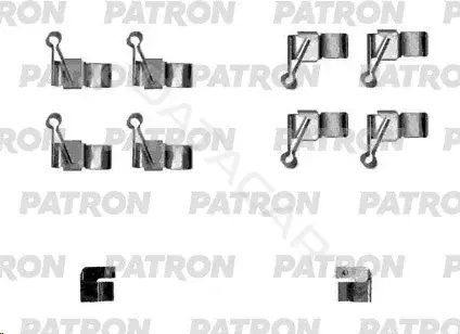 Ремкомплект тормозных колодок PATRON PSRK1196