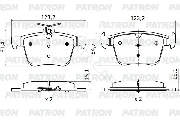 Тормозные колодки PATRON PBP1308
