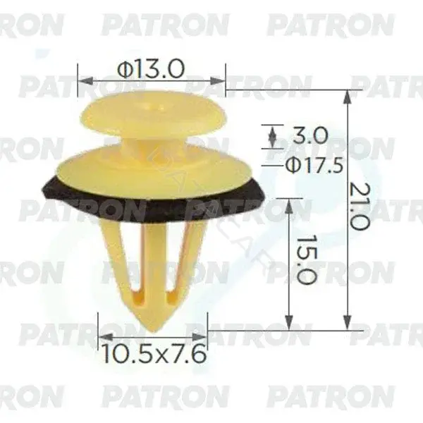 Клипсы, фиксаторы, зажимы PATRON P37-0248A
