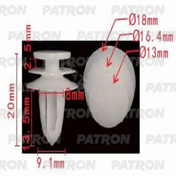 Клипсы, фиксаторы, зажимы PATRON P37-0592