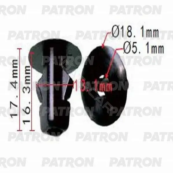 Клипсы, фиксаторы, зажимы PATRON P37-0931