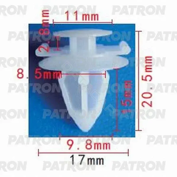 Клипсы, фиксаторы, зажимы PATRON P37-0966