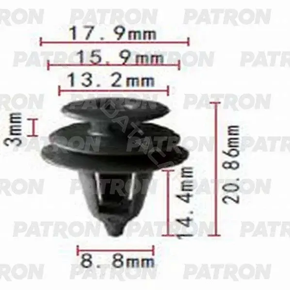 Клипсы, фиксаторы, зажимы PATRON P37-0982
