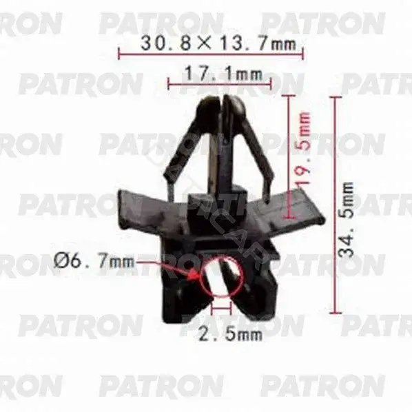 Клипсы, фиксаторы, зажимы PATRON P37-1026