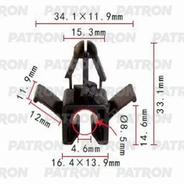 Клипсы, фиксаторы, зажимы PATRON P37-1031