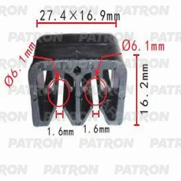 Клипсы, фиксаторы, зажимы PATRON P37-1045