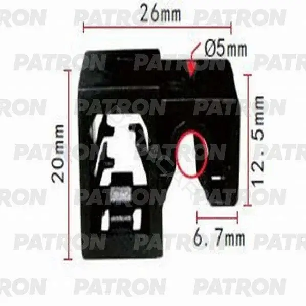 Клипсы, фиксаторы, зажимы PATRON P37-1071