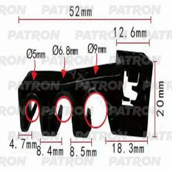 Клипсы, фиксаторы, зажимы PATRON P37-1072