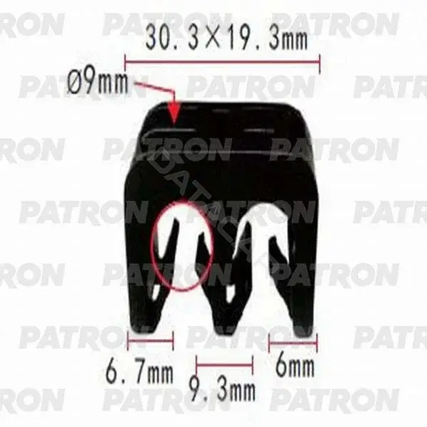 Клипсы, фиксаторы, зажимы PATRON P37-1074