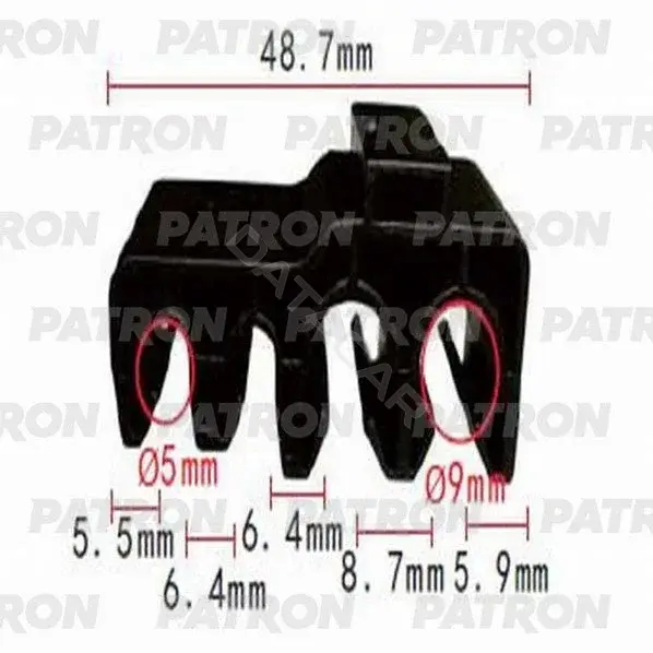 Клипсы, фиксаторы, зажимы PATRON P37-1075