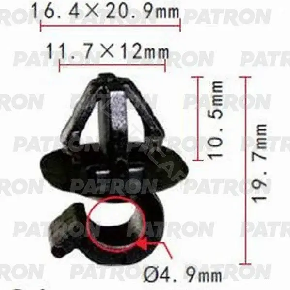 Клипсы, фиксаторы, зажимы PATRON P37-1088