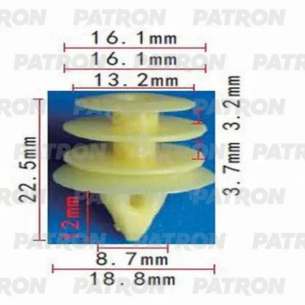 Клипсы, фиксаторы, зажимы PATRON P37-1123