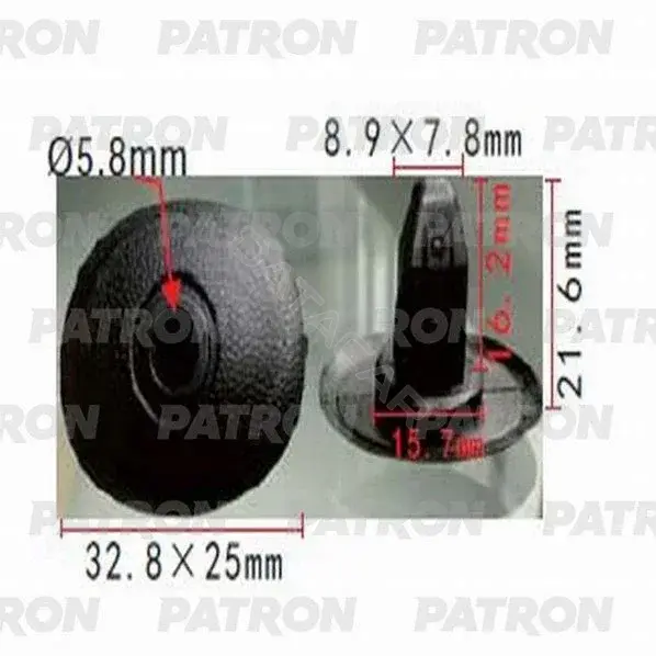 Клипсы, фиксаторы, зажимы PATRON P37-1135