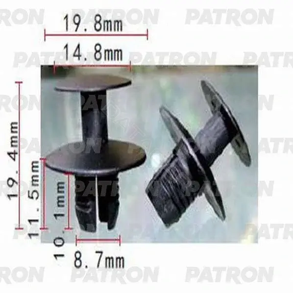 Клипсы, фиксаторы, зажимы PATRON P37-1181