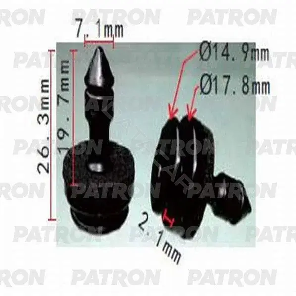 Клипсы, фиксаторы, зажимы PATRON P37-1215