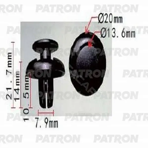 Клипсы, фиксаторы, зажимы PATRON P37-1218