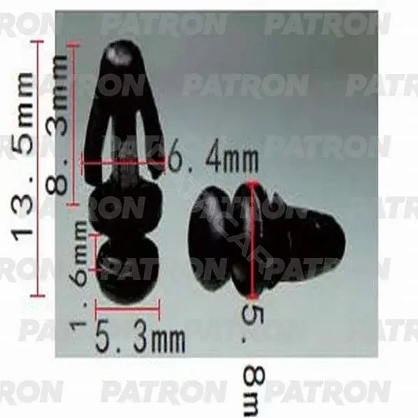 Клипсы, фиксаторы, зажимы PATRON P37-1223