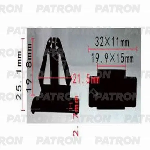 Клипсы, фиксаторы, зажимы PATRON P37-1228