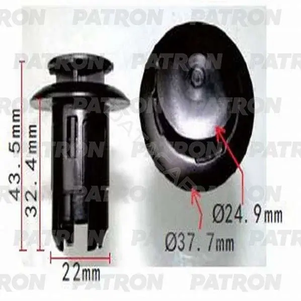 Клипсы, фиксаторы, зажимы PATRON P37-1248