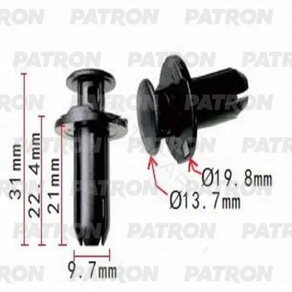 Клипсы, фиксаторы, зажимы PATRON P37-1259