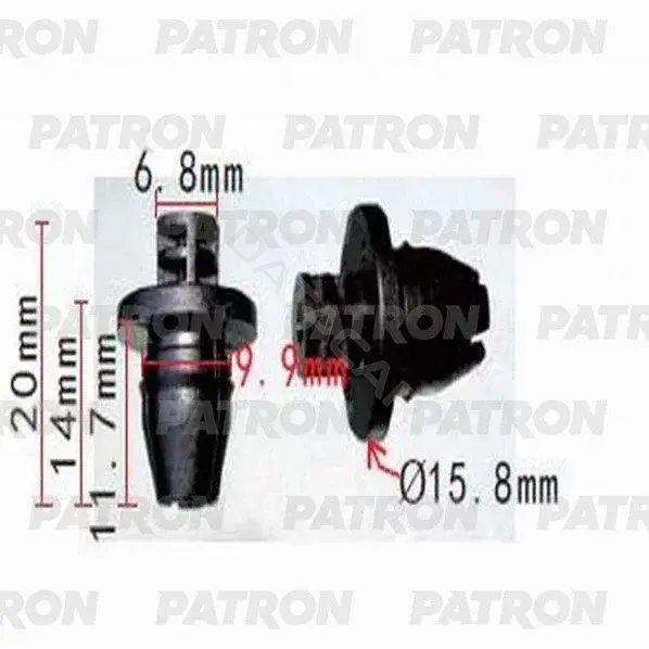 Клипсы, фиксаторы, зажимы PATRON P37-1260