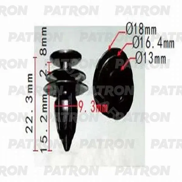 Клипсы, фиксаторы, зажимы PATRON P37-1288