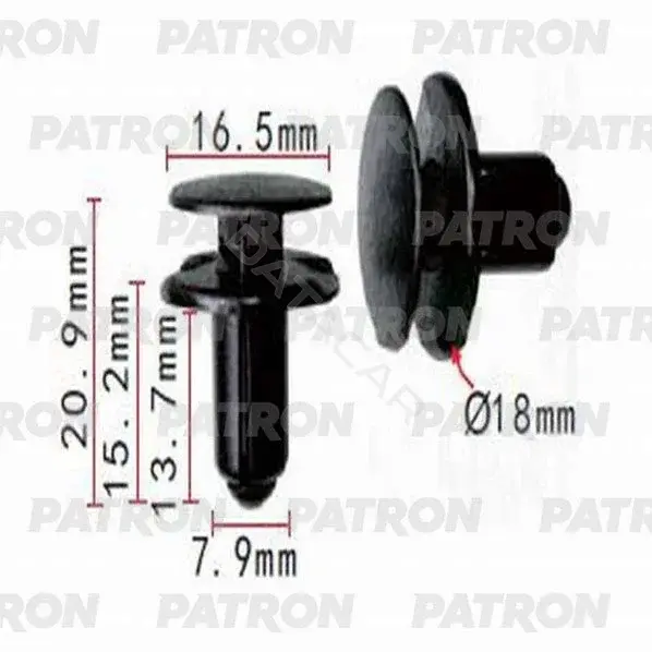 Клипсы, фиксаторы, зажимы PATRON P37-1362