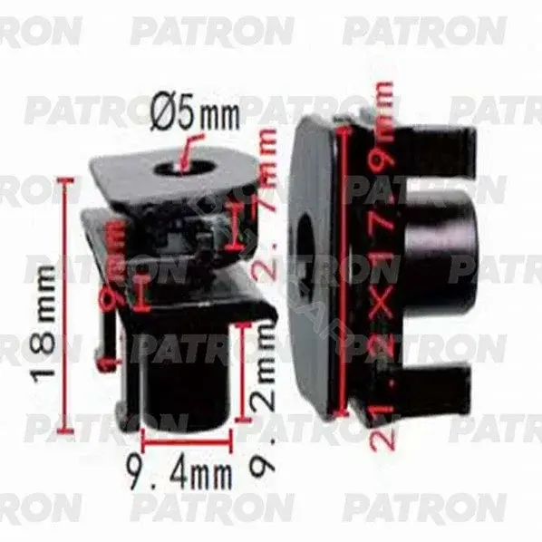 Клипсы, фиксаторы, зажимы PATRON P37-1374